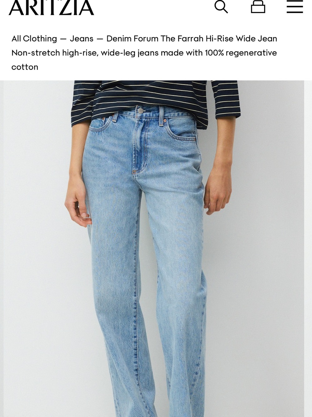 Wilfred Light Blue High-Rise Wide-Leg Jeans